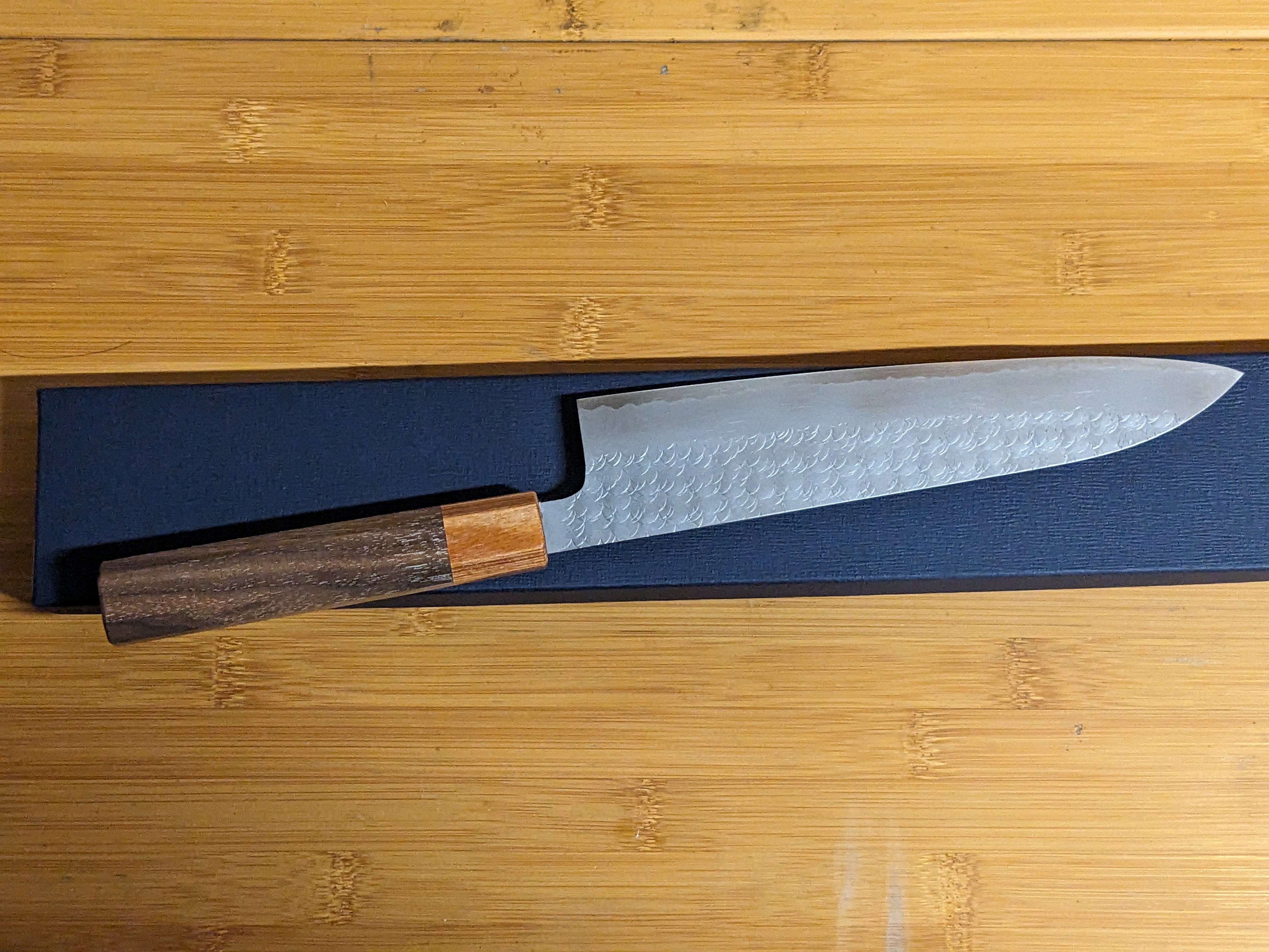 Miura Gyuto 210mm VG10 Hammered- walnut wood handle